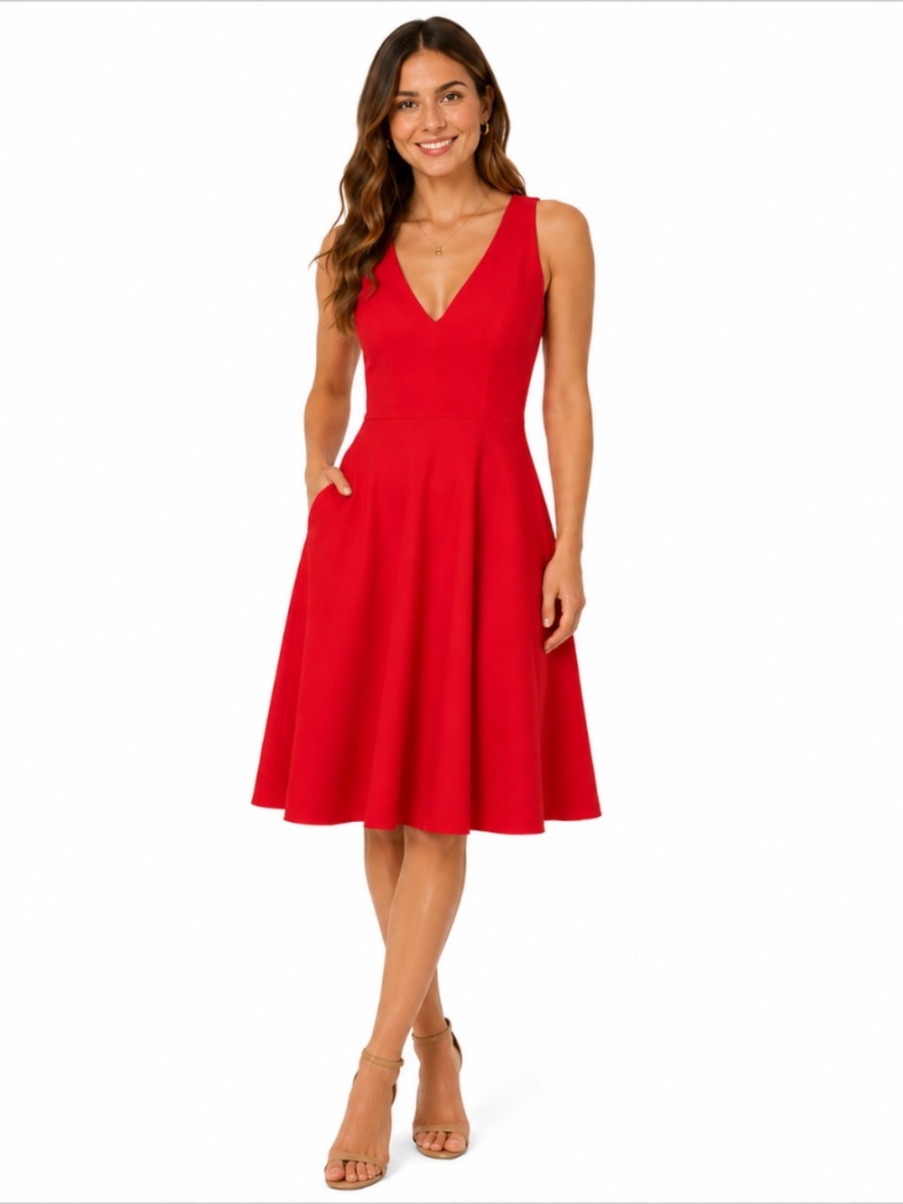 Dress The‎ Population | New! Catalina Dress In Rouge